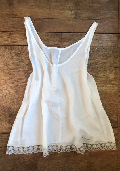 Ivory silk women's camisole top (All sizes)