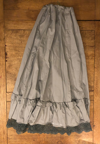 Grey cotton lawn women's petticoat skirt (28" waist)