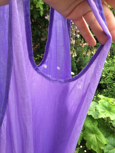 Mauve duotone cotton voile petticoat/shift (40" bust)