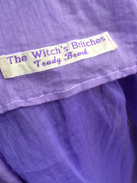 Mauve duotone cotton voile petticoat/shift (40" bust)
