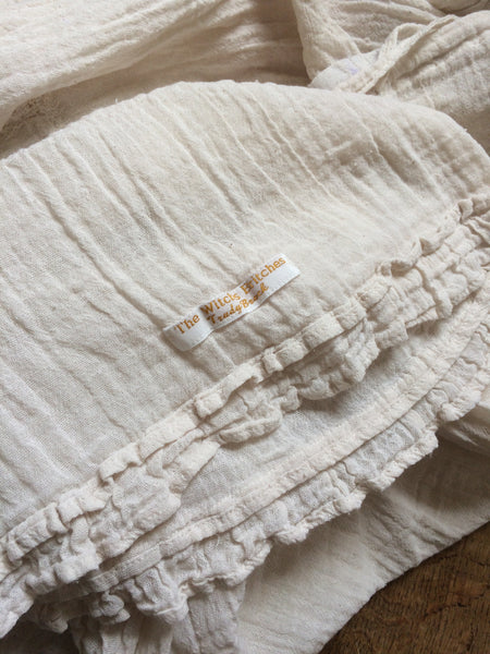 Unbleached Indian cotton muslin women's long bloomers (38")