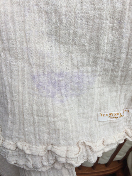 Unbleached Indian cotton muslin women's long bloomers (38")
