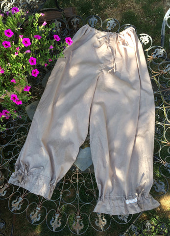 Taupe organic cotton voile women's long bloomers (38")