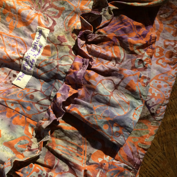Bruised mulberry boho pattern cotton women's skirt (42" waist)
