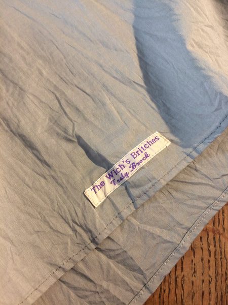 Organic light grey cotton voile chemise dress (44" bust)